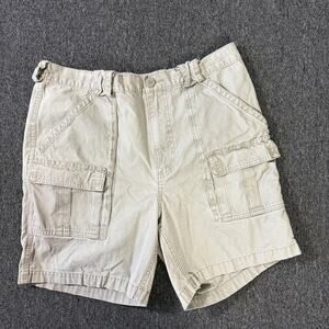 Vintage Y2k Weekender Cargo Light Beige Casual Men's Chino Shorts Size 34